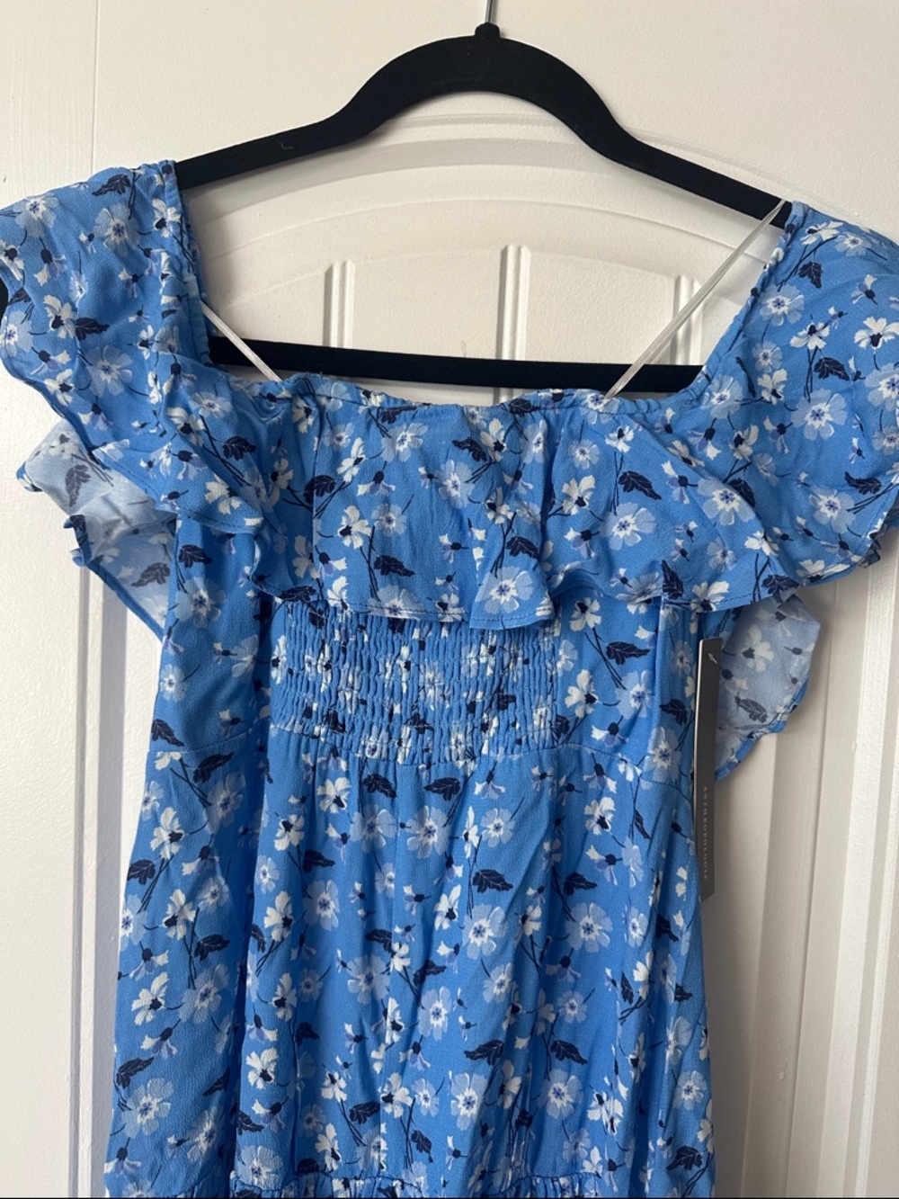 Yumi Kim Blue Floral Off-Shoulder Maxi Dress - Picture 9 of 9